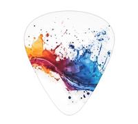 Guitar picks 12 pieces WZYWHJ Beautiful ink splash Prints comfortable feel clear tone moderate thickness suitable for guitar and electric guitar