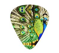 Guitar picks 12 pieces WZYWHJ Beautiful peacock Prints comfortable feel clear tone moderate thickness suitable for guitar and electric guitar