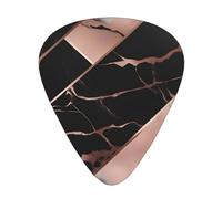 Guitar picks 12 pieces WZYWHJ Black rose gold Marble Prints comfortable feel clear tone moderate thickness suitable for guitar and electric guitar