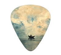 Guitar picks 12 pieces WZYWHJ Boat on the horizon Prints comfortable feel clear tone moderate thickness suitable for guitar and electric guitar