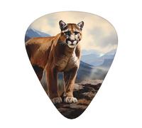 Guitar picks 12 pieces WZYWHJ Brave Cougar Picture comfortable feel clear tone moderate thickness suitable for guitar and electric guitar