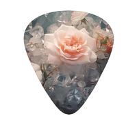 Guitar picks 12 pieces WZYWHJ Brilliant Crystal Roses Printing comfortable feel clear tone moderate thickness suitable for guitar and electric guitar
