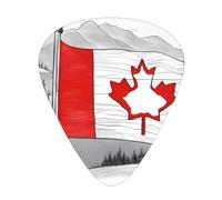 Guitar picks 12 pieces WZYWHJ Canadian flag Prints comfortable feel clear tone moderate thickness suitable for guitar and electric guitar