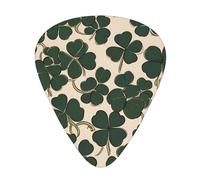 Guitar picks 12 pieces WZYWHJ Celtic Clover Prints comfortable feel clear tone moderate thickness suitable for guitar and electric guitar