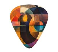 Guitar picks 12 pieces WZYWHJ Circle Square Harmony Prints comfortable feel clear tone moderate thickness suitable for guitar and electric guitar