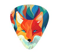 Guitar picks 12 pieces WZYWHJ Colorful Little Foxes Picture comfortable feel clear tone moderate thickness suitable for guitar and electric guitar