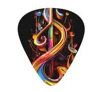 Guitar picks 12 pieces WZYWHJ Colorful Musical Note Prints comfortable feel clear tone moderate thickness suitable for guitar and electric guitar