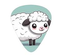 Guitar picks 12 pieces WZYWHJ Cute Cartoon Sheep Printing comfortable feel clear tone moderate thickness suitable for guitar and electric guitar