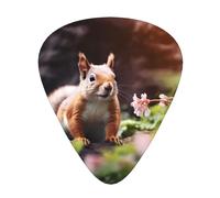 Guitar picks 12 pieces WZYWHJ Cute squirrel Prints comfortable feel clear tone moderate thickness suitable for guitar and electric guitar