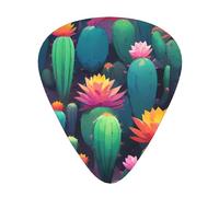 Guitar picks 12 pieces WZYWHJ Cyber Cactus Prints comfortable feel clear tone moderate thickness suitable for guitar and electric guitar