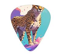 Guitar picks 12 pieces WZYWHJ Data Stream Cheetah Prints comfortable feel clear tone moderate thickness suitable for guitar and electric guitar