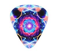 Guitar picks 12 pieces WZYWHJ Four Dimensional Space Prints comfortable feel clear tone moderate thickness suitable for guitar and electric guitar