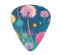Guitar picks 12 pieces WZYWHJ Ink Dandelion Prints comfortable feel clear tone moderate thickness suitable for guitar and electric guitar
