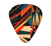 Guitar picks 12 pieces WZYWHJ Irregular geometric pattern Picture comfortable feel clear tone moderate thickness suitable for guitar and electric guitar