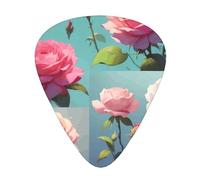 Guitar picks 12 pieces WZYWHJ Liquid Rose Prints comfortable feel clear tone moderate thickness suitable for guitar and electric guitar