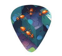 Guitar picks 12 pieces WZYWHJ Micro Ant Colony Prints comfortable feel clear tone moderate thickness suitable for guitar and electric guitar