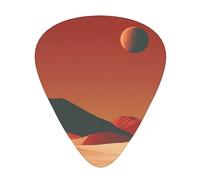 Guitar picks 12 pieces WZYWHJ Minimalist Mars Prints comfortable feel clear tone moderate thickness suitable for guitar and electric guitar