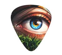 Guitar picks 12 pieces WZYWHJ Mysterious Eye Prints comfortable feel clear tone moderate thickness suitable for guitar and electric guitar