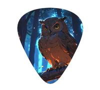 Guitar picks 12 pieces WZYWHJ Mysterious Owl Prints comfortable feel clear tone moderate thickness suitable for guitar and electric guitar