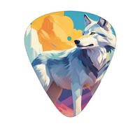 Guitar picks 12 pieces WZYWHJ National Geographic Wolf Prints comfortable feel clear tone moderate thickness suitable for guitar and electric guitar