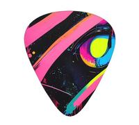Guitar picks 12 pieces WZYWHJ Neon color Prints comfortable feel clear tone moderate thickness suitable for guitar and electric guitar
