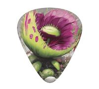 Guitar picks 12 pieces WZYWHJ Neon Venus Flytrap Prints comfortable feel clear tone moderate thickness suitable for guitar and electric guitar