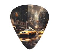Guitar picks 12 pieces WZYWHJ New York Fashion City Printing comfortable feel clear tone moderate thickness suitable for guitar and electric guitar