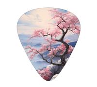 Guitar picks 12 pieces WZYWHJ Plum blossoms on snowy mountains Printing comfortable feel clear tone moderate thickness suitable for guitar and electric guitar