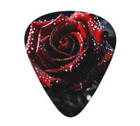 Guitar picks 12 pieces WZYWHJ Red Rose Picture comfortable feel clear tone moderate thickness suitable for guitar and electric guitar