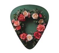 Guitar picks 12 pieces WZYWHJ Romantic Rose Wreath Picture comfortable feel clear tone moderate thickness suitable for guitar and electric guitar