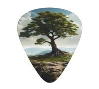 Guitar picks 12 pieces WZYWHJ Small tree on the mountain Printing comfortable feel clear tone moderate thickness suitable for guitar and electric guitar