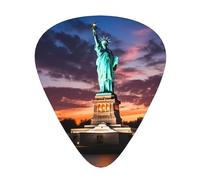 Guitar picks 12 pieces WZYWHJ Statue of Liberty, USA Printing comfortable feel clear tone moderate thickness suitable for guitar and electric guitar