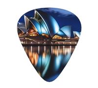 Guitar picks 12 pieces WZYWHJ Sydney Opera House Printing comfortable feel clear tone moderate thickness suitable for guitar and electric guitar