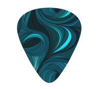 Guitar picks 12 pieces WZYWHJ teal blue Picture comfortable feel clear tone moderate thickness suitable for guitar and electric guitar