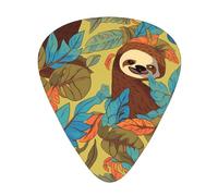 Guitar picks 12 pieces WZYWHJ the lazy sloth Picture comfortable feel clear tone moderate thickness suitable for guitar and electric guitar