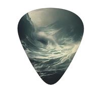 Guitar picks 12 pieces WZYWHJ The turbulent sea surface Printing comfortable feel clear tone moderate thickness suitable for guitar and electric guitar