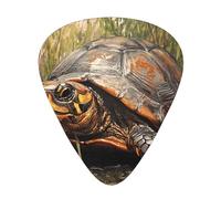 Guitar picks 12 pieces WZYWHJ The turtle crawling into the swamp Printing comfortable feel clear tone moderate thickness suitable for guitar and electric guitar