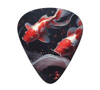 Guitar picks 12 pieces WZYWHJ Undersea Koi Picture comfortable feel clear tone moderate thickness suitable for guitar and electric guitar