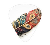 Guitar picks 12 pieces WZYWHJ Unique feathers Picture comfortable feel clear tone moderate thickness suitable for guitar and electric guitar