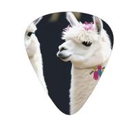 Guitar Picks 120 PCS, Alpaca Llama Printed Funny Guitar Picks for Acoustic Guitar, Electric Guitar, Bass Guitar(0.46,0.71,0.96 mm)