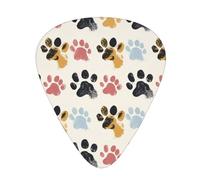 Guitar Picks 120 PCS, Dog Paw Pattern Printed Funny Guitar Picks for Acoustic/Electric/Bass Guitar(0.46,0.71,0.96 mm)