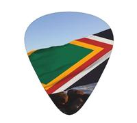 Guitar Picks 120 PCS, South Africa flag Printed Funny Guitar Picks for Acoustic Guitar, Electric Guitar, Bass Guitar(0.46,0.71,0.96 mm)