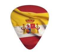 Guitar Picks 120 PCS, Spain Flag Printed Funny Guitar Picks for Acoustic Guitar, Electric Guitar, Bass Guitar(0.46,0.71,0.96 mm)