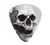 Guitar Picks 144 PCS, Horror Skull Printed Funny Guitar Picks for Acoustic/Electric/Bass Guitar(0.46,0.71,0.96 mm)