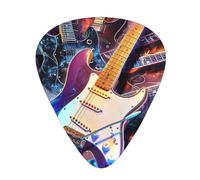 Guitar Picks 144 PCS, Magic Electric Guitar Music Printed Funny Guitar Picks for Acoustic Guitar, Electric Guitar, Bass Guitar(0.46,0.71,0.96 mm)