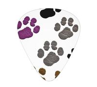 Guitar Picks 216 PCS, Dog Paw Prints printing Printed Funny Guitar Picks for Acoustic/Electric/Bass Guitar(0.46,0.71,0.96 mm)