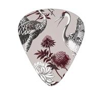 Guitar Picks 216 PCS, Floral Herbs Botanical Engraving Printed Funny Guitar Picks for Acoustic Guitar, Electric Guitar, Bass Guitar(0.46,0.71,0.96 mm)