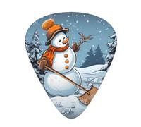 Guitar Picks 216 PCS, Hardworking snowman Printed Funny Guitar Picks for Acoustic/Electric/Bass Guitar(0.46,0.71,0.96 mm)