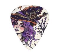 Guitar Picks 216 PCS, Magic Witch Witchcraft Bohemian Drawing Printed Funny Guitar Picks for Acoustic/Electric/Bass Guitar(0.46,0.71,0.96 mm)