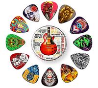 Guitar Picks,24 Pack Cool Guitar Pick Thin, Medium, Heavy Guitar Pics,Guitar Picks for Acoustic Guitars Electric Bass,Picks Guitars 0.46 0.71 0.96 1.20mm (Mix-4)